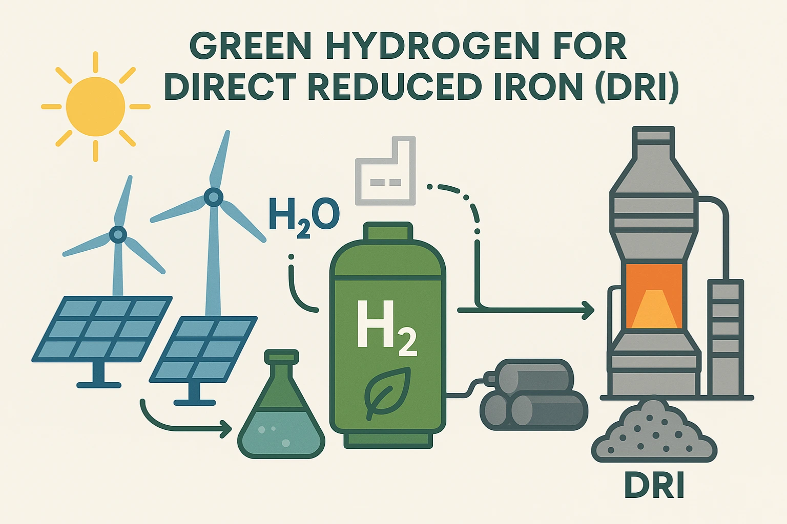 Green Hydrogen for DRI